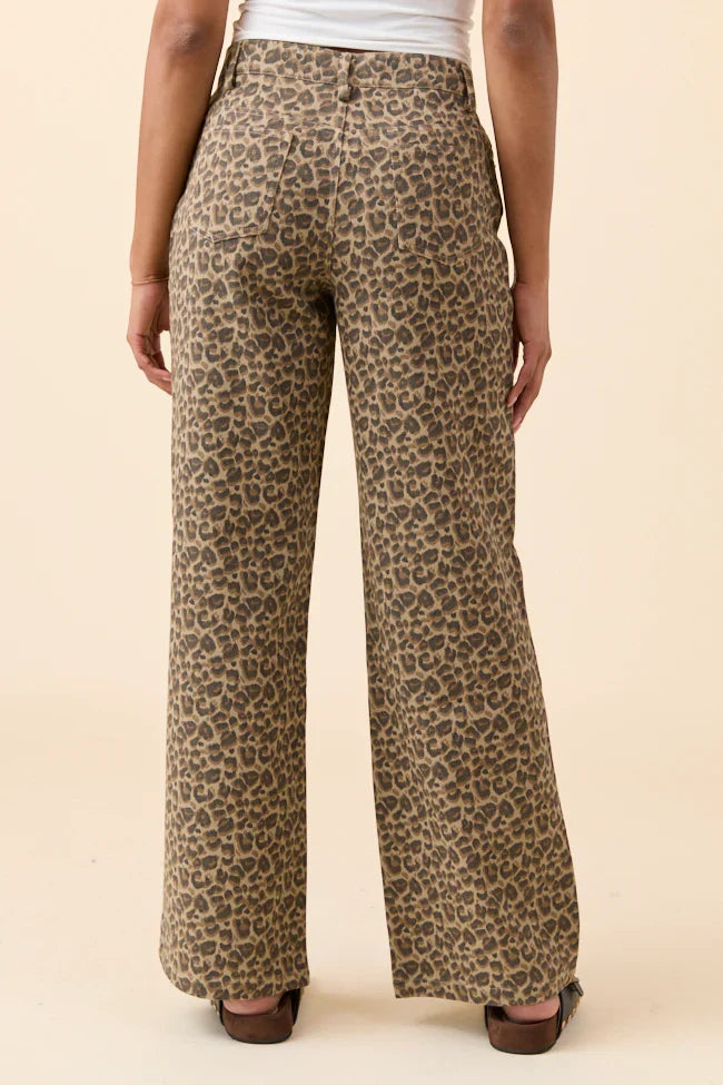 Wild Things Leopard Wide Leg Pants SALE