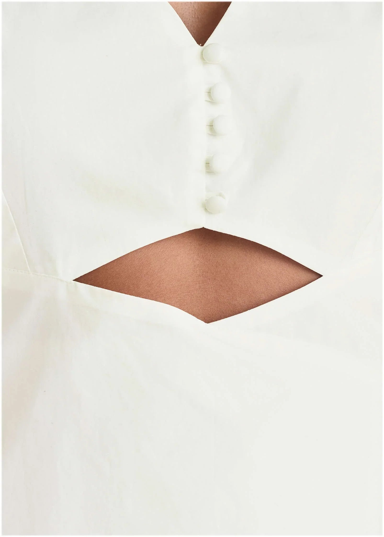 Puff Sleeve Poplin Romper Cloud Dancer