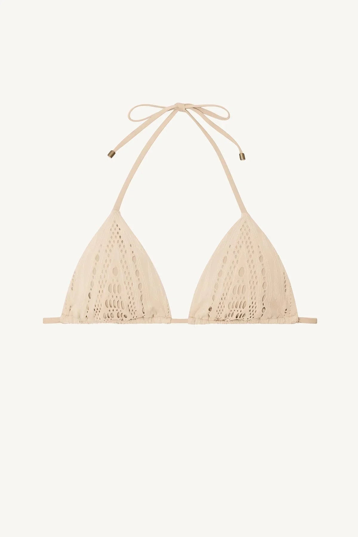 Gia Triangle Top Natural Calico Crochet
