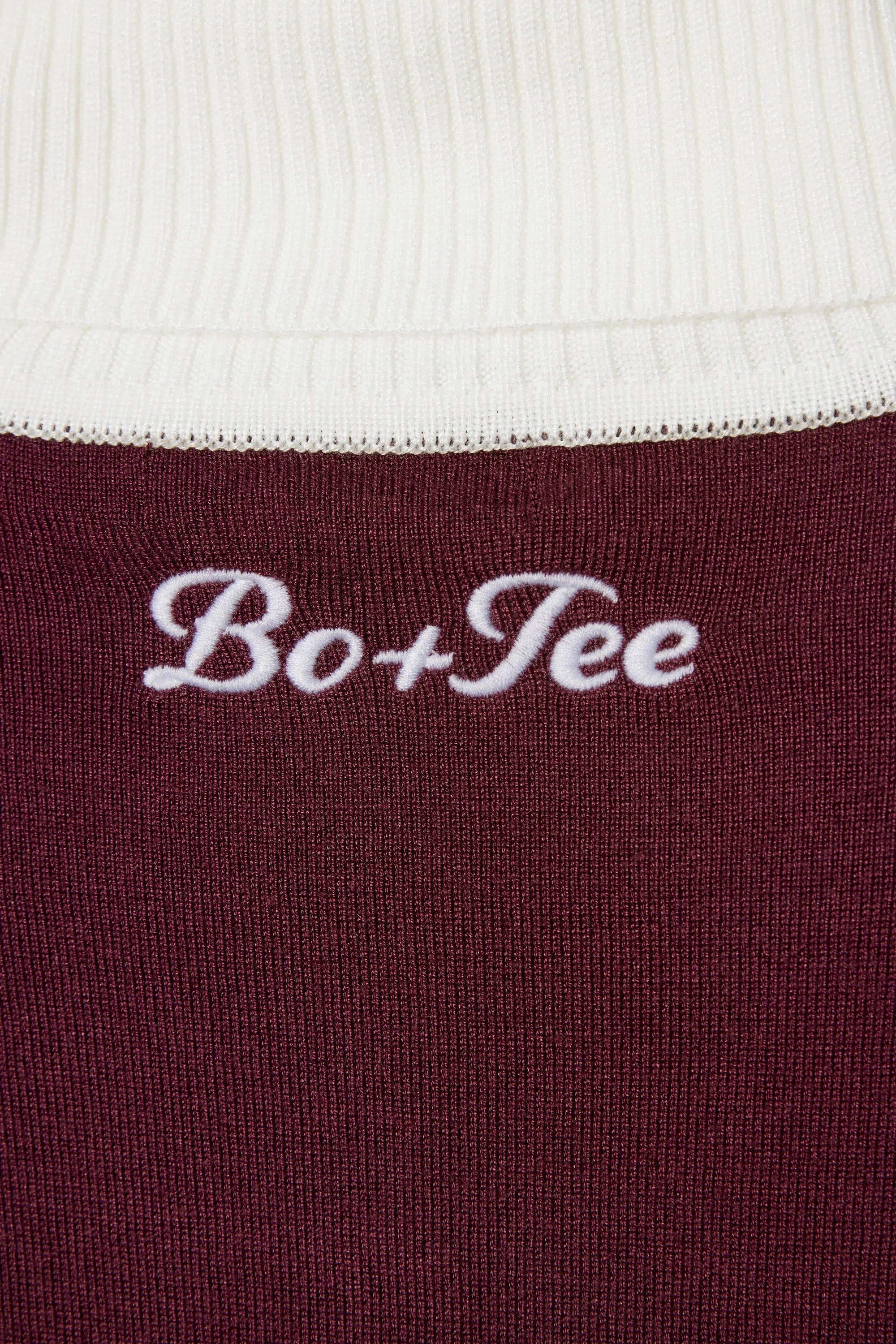 Knit Long Sleeve Fitted Top in Burgundy