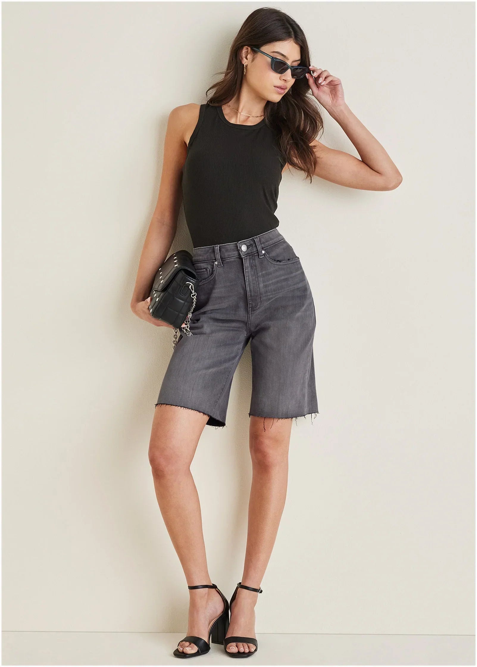 Denim Bermuda Shorts Grey Wash