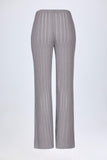 Mid Rise Flared Trousers in Silver