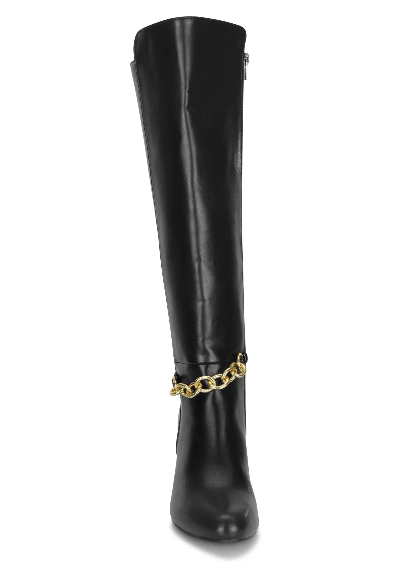 Chain Detail Boots Jet Black