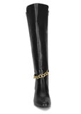 Chain Detail Boots Jet Black