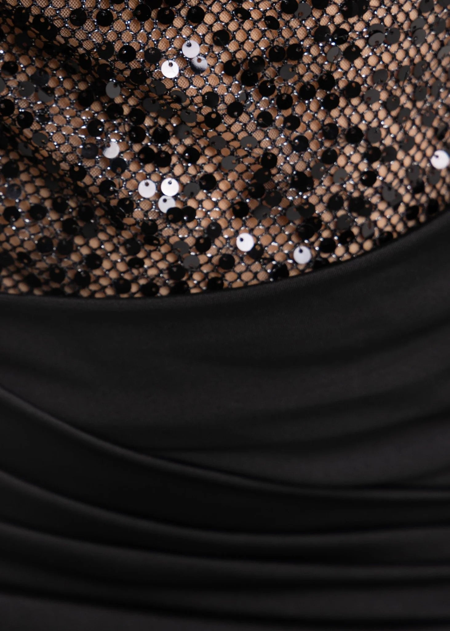 Never Guilty Sequin Mini Dress Black