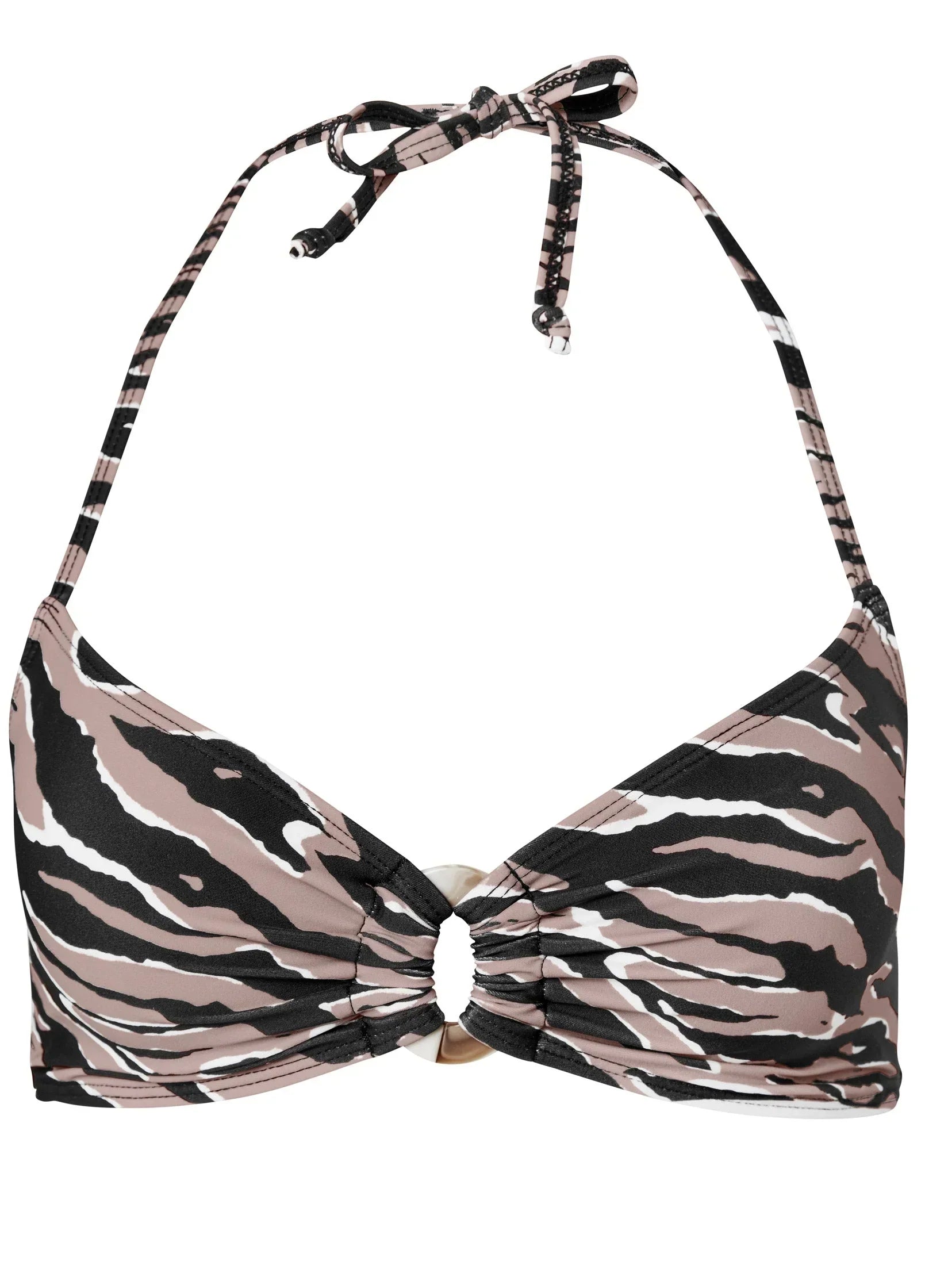 Luxe Ring Halter Top Luxe Zebra