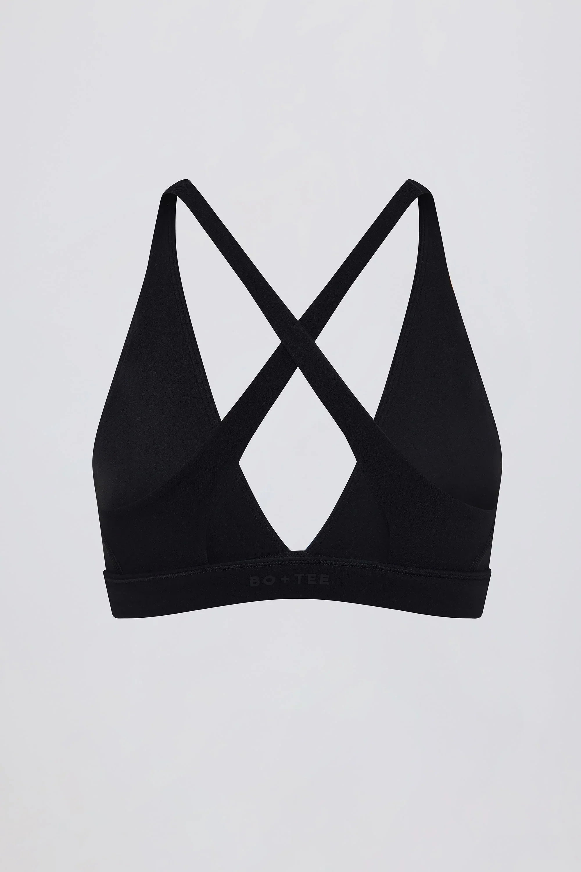 Soft Active Cross Back Sports Bra in Black
