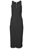 Henley Midi Dress Jet Black