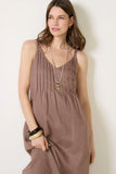 Stella Linen Pintuck Dress