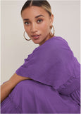 Flutter Sleeve Maxi Dress Cattleya Orchid