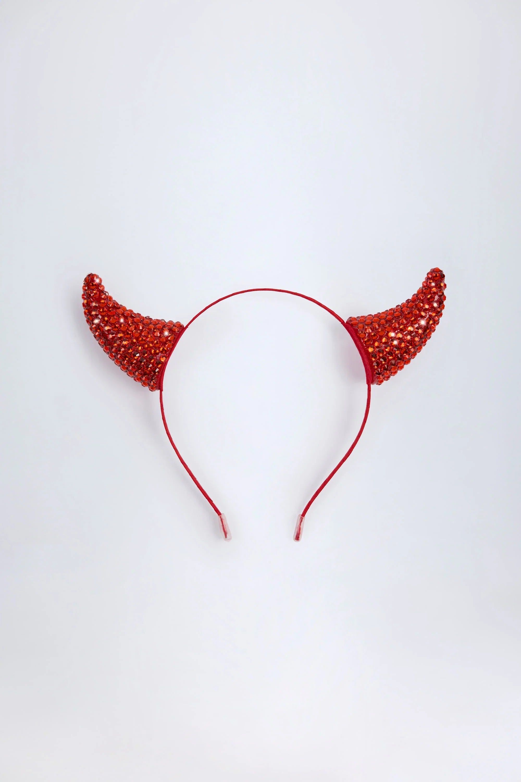 Devil Horns Headband in Fire Red