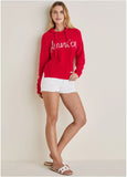 America Hoodie Sweater Racing Red Multi