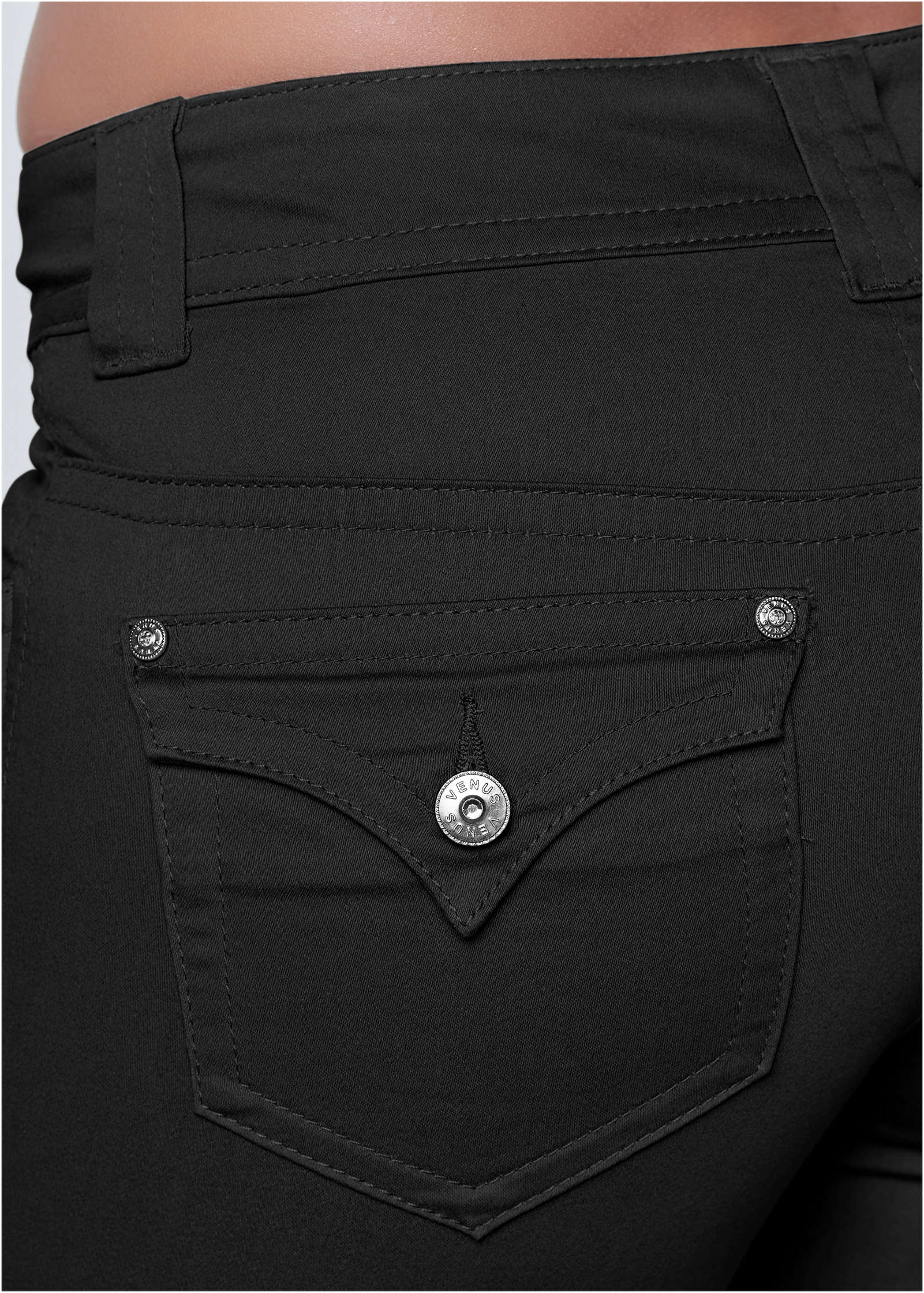 Long Jean Shorts Black