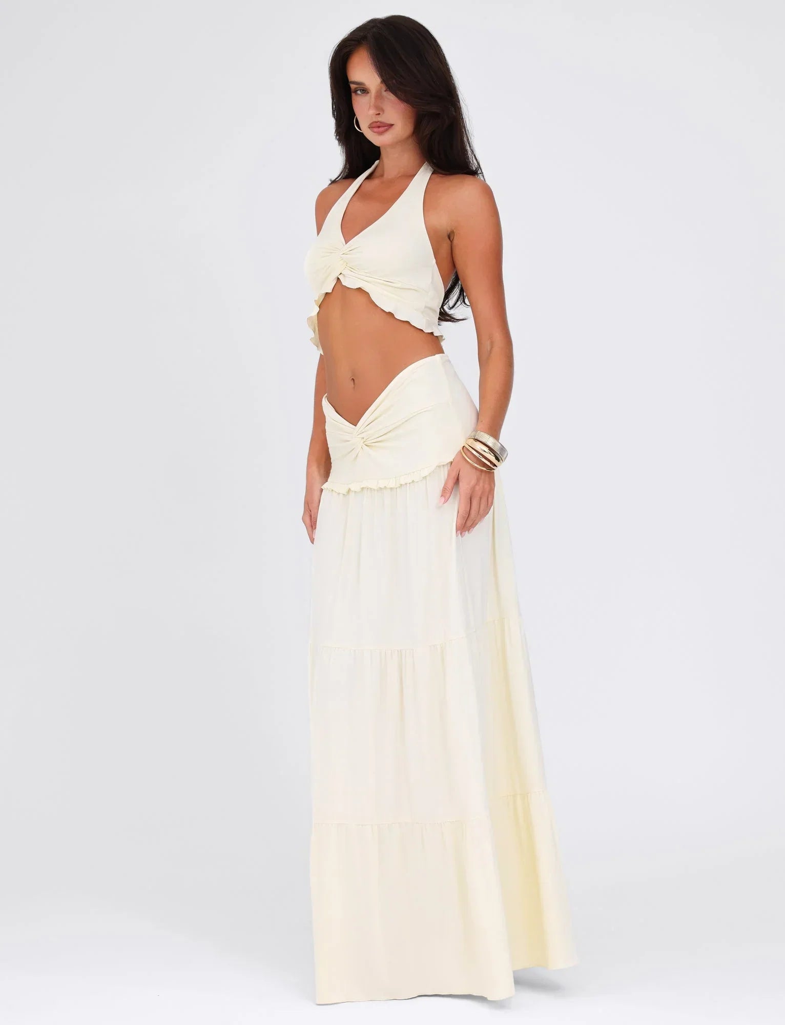 KATYA MAXI SKIRT WHITE CREAM