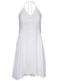Crochet Top Cover Up Dress White