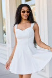 The Perfect Moment White Flare Denim Mini Dress