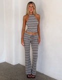 DILLON PANT BLUE AND BROWN STRIPE