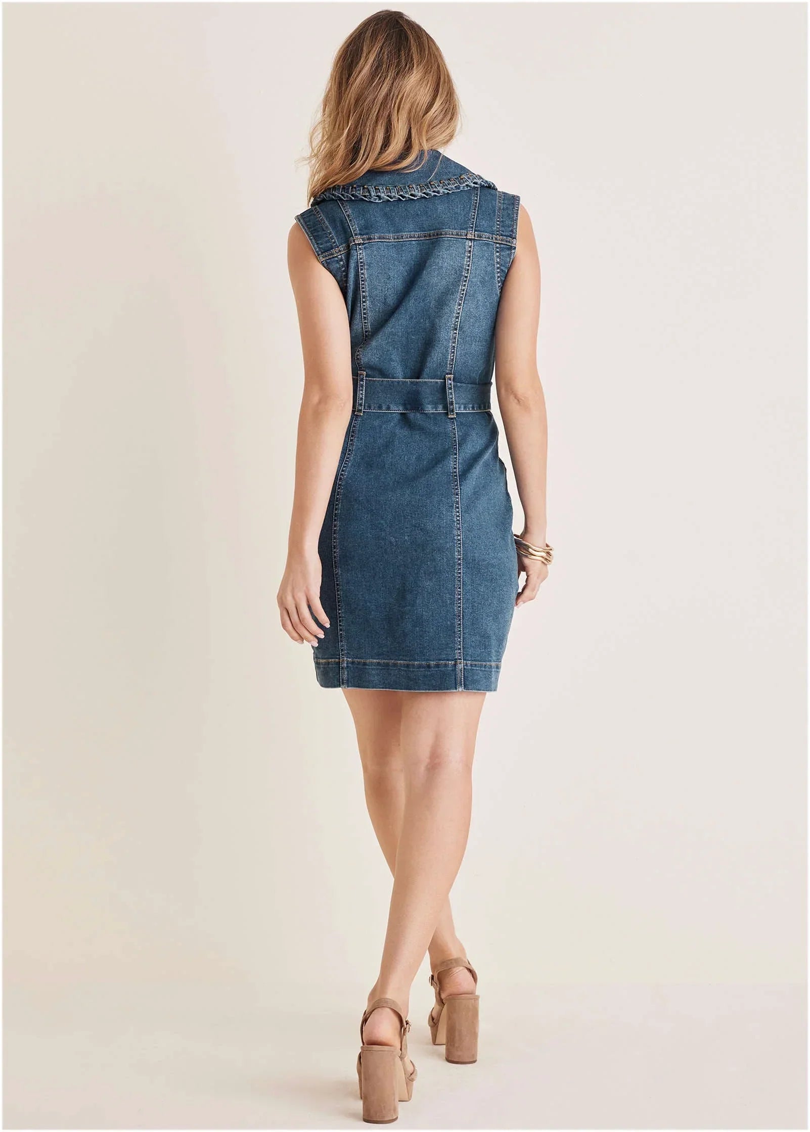 Whip Stitch Denim Mini Medium Wash