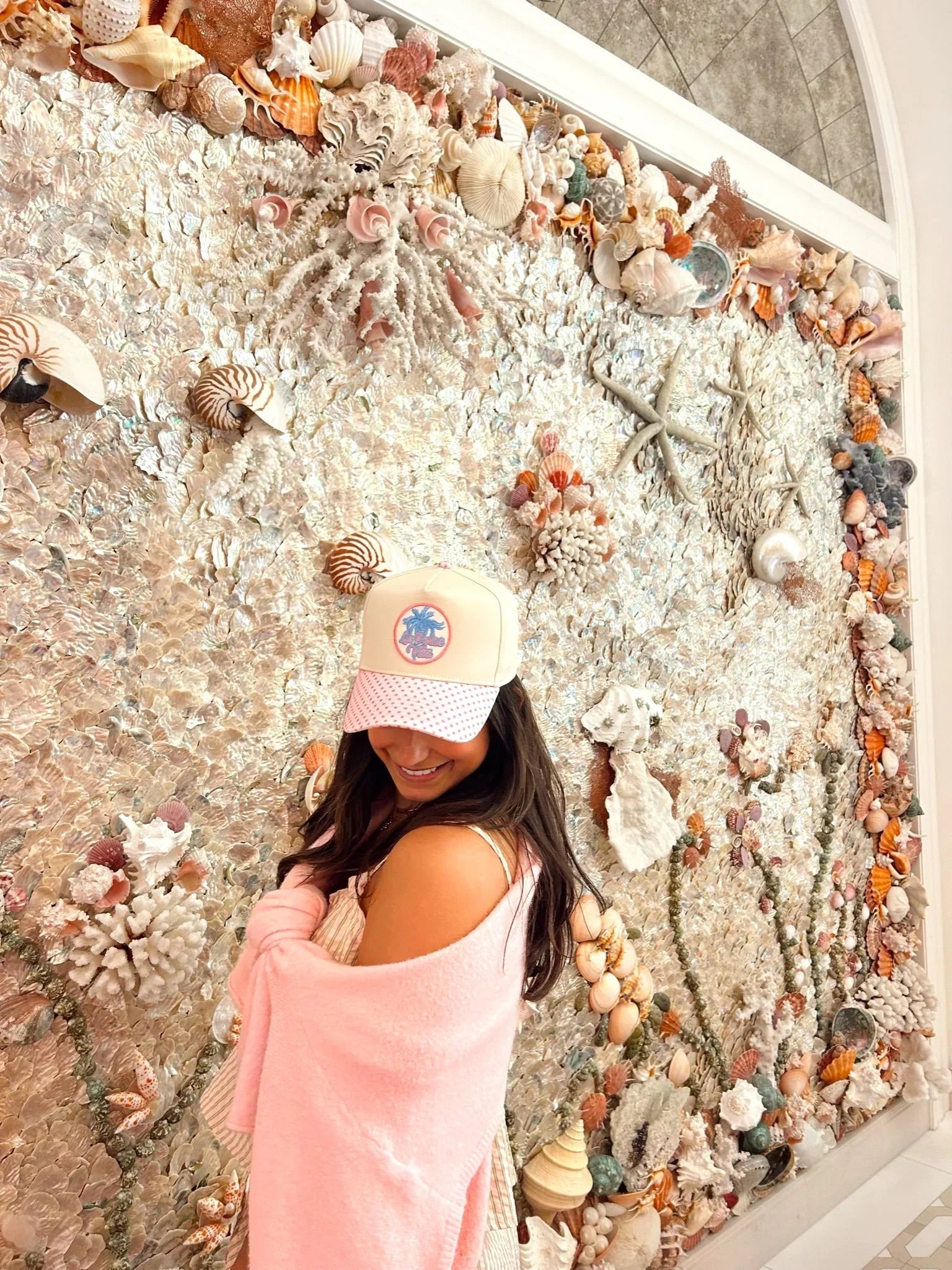 KenzKustomz Pink Polka Dot Trucker Hat La Dolce Vita
