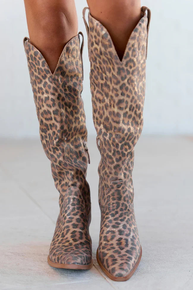 Tess Leopard Cowboy Boot
