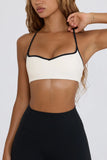 Soft Active Sweetheart Neck Sports Bra in White