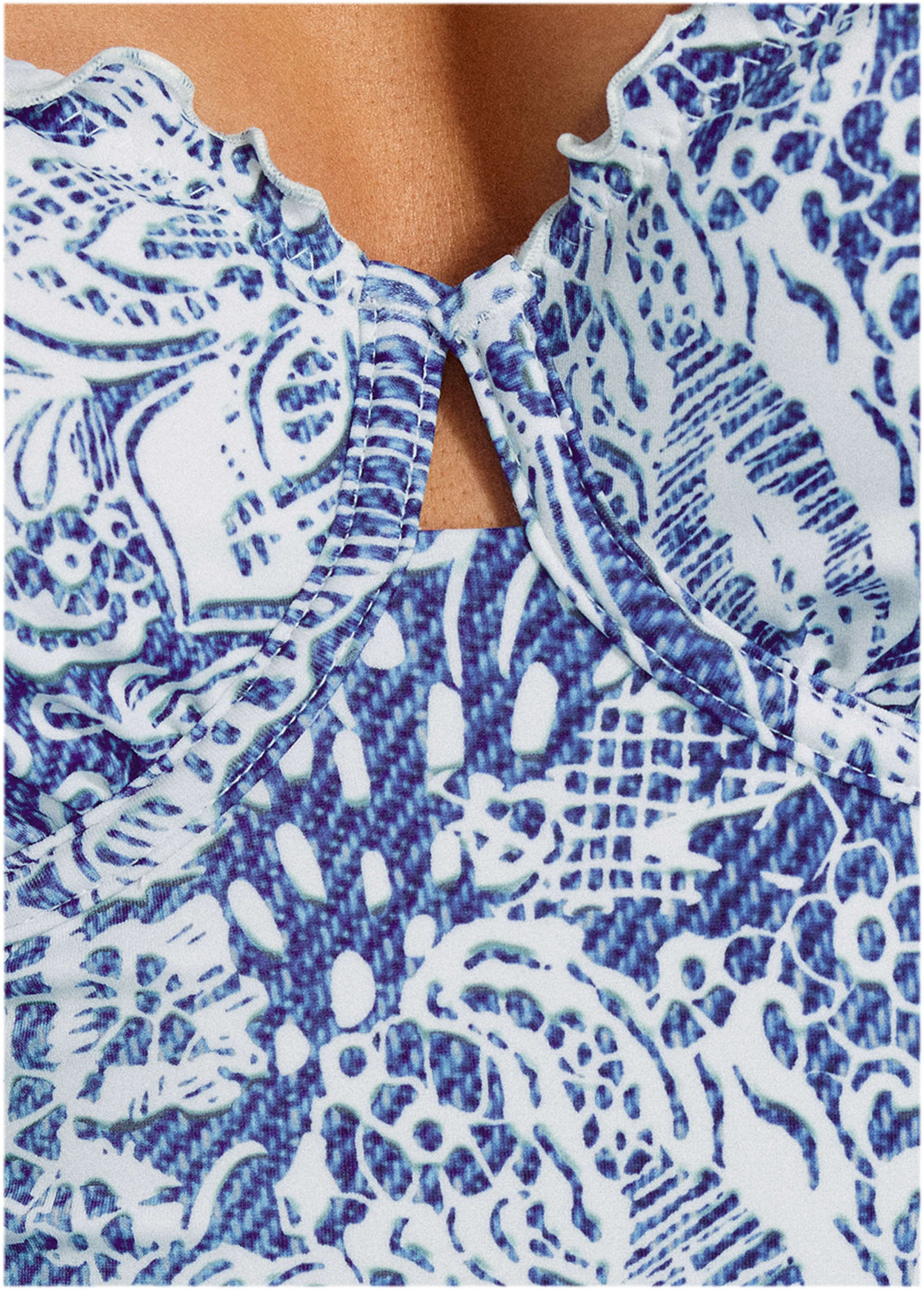 Bermuda Underwire Swimsuit Denim Anglaise Paisley
