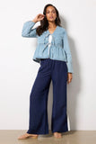 Tie Front Denim Jacket