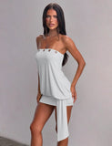 RAVENNA MINI DRESS COOL SLATE