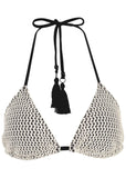 Crochet Bahamas Bikini Top Cream