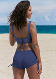 Adjustable Side Swim Short Ultramarine Blue