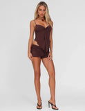 JOVIENNE TOP BROWN CHOCOLATE