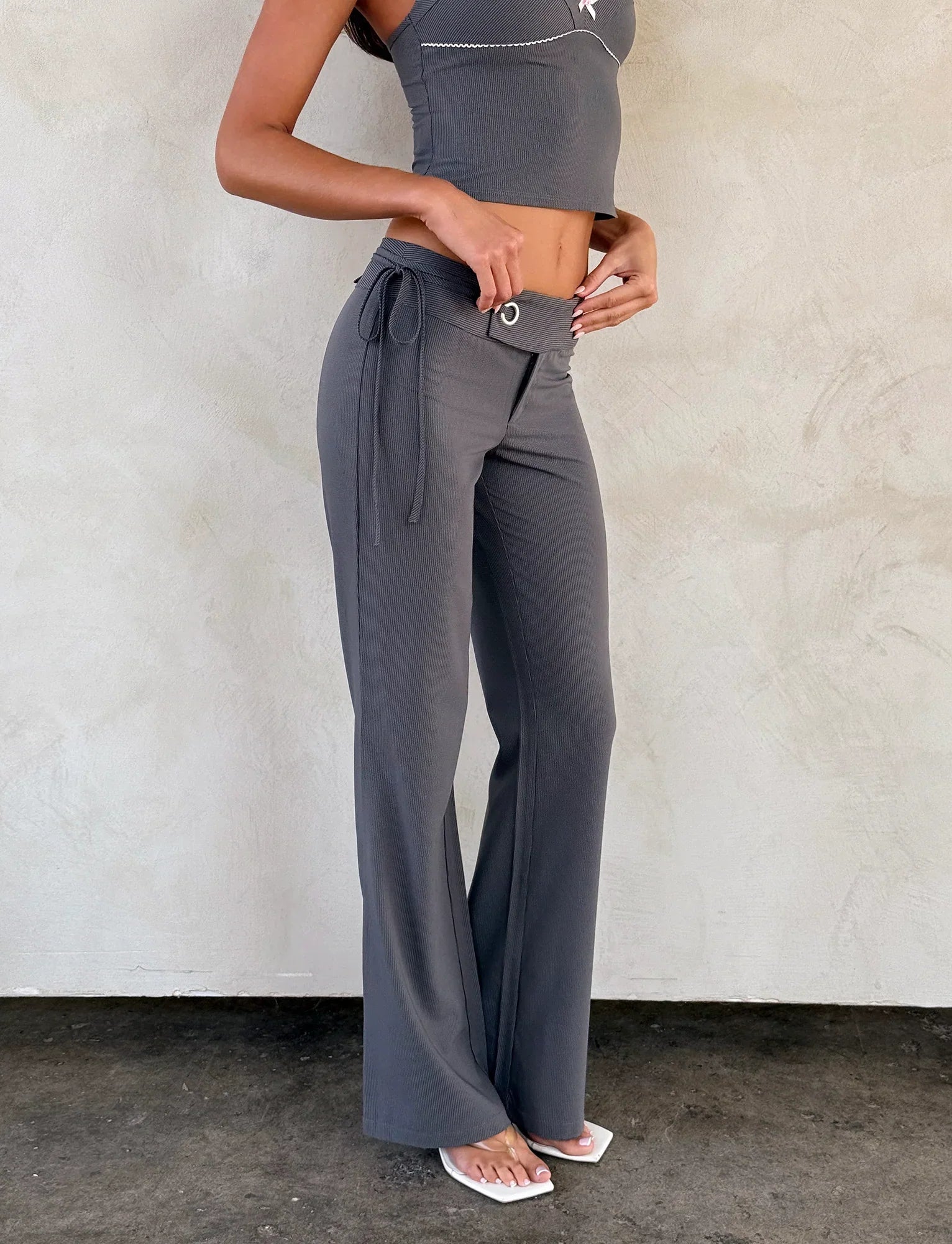 EMORY PANT GREY PINSTRIPE