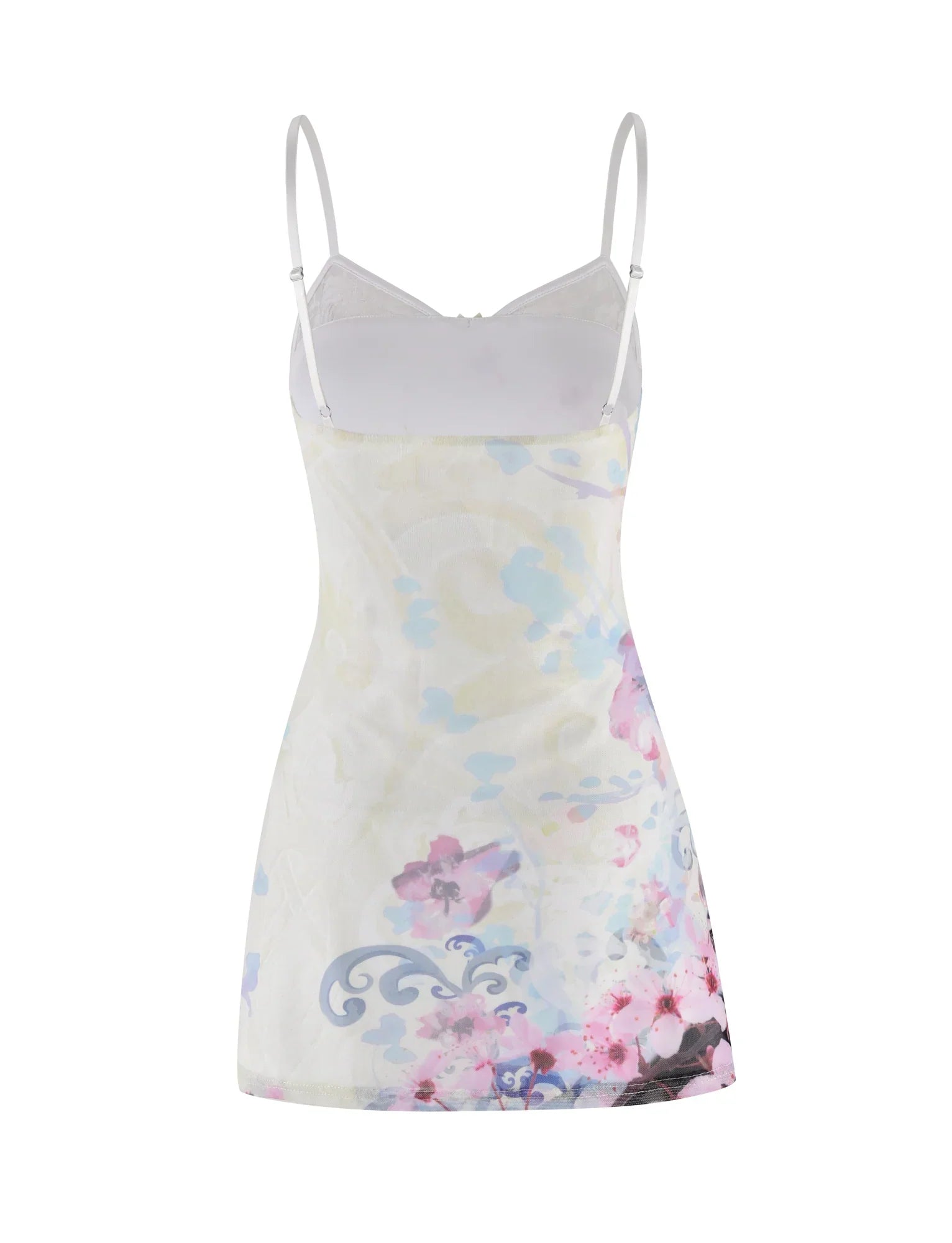 COLSON MESH MINI DRESS MULTI FLORAL CHERRY BLOSSOM