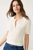 Dehlia Open Stitch Polo Sweater