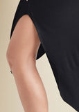 Casual T Shirt Maxi Dress Black