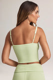 Modal Square Neck Camisole Top in Sage Green