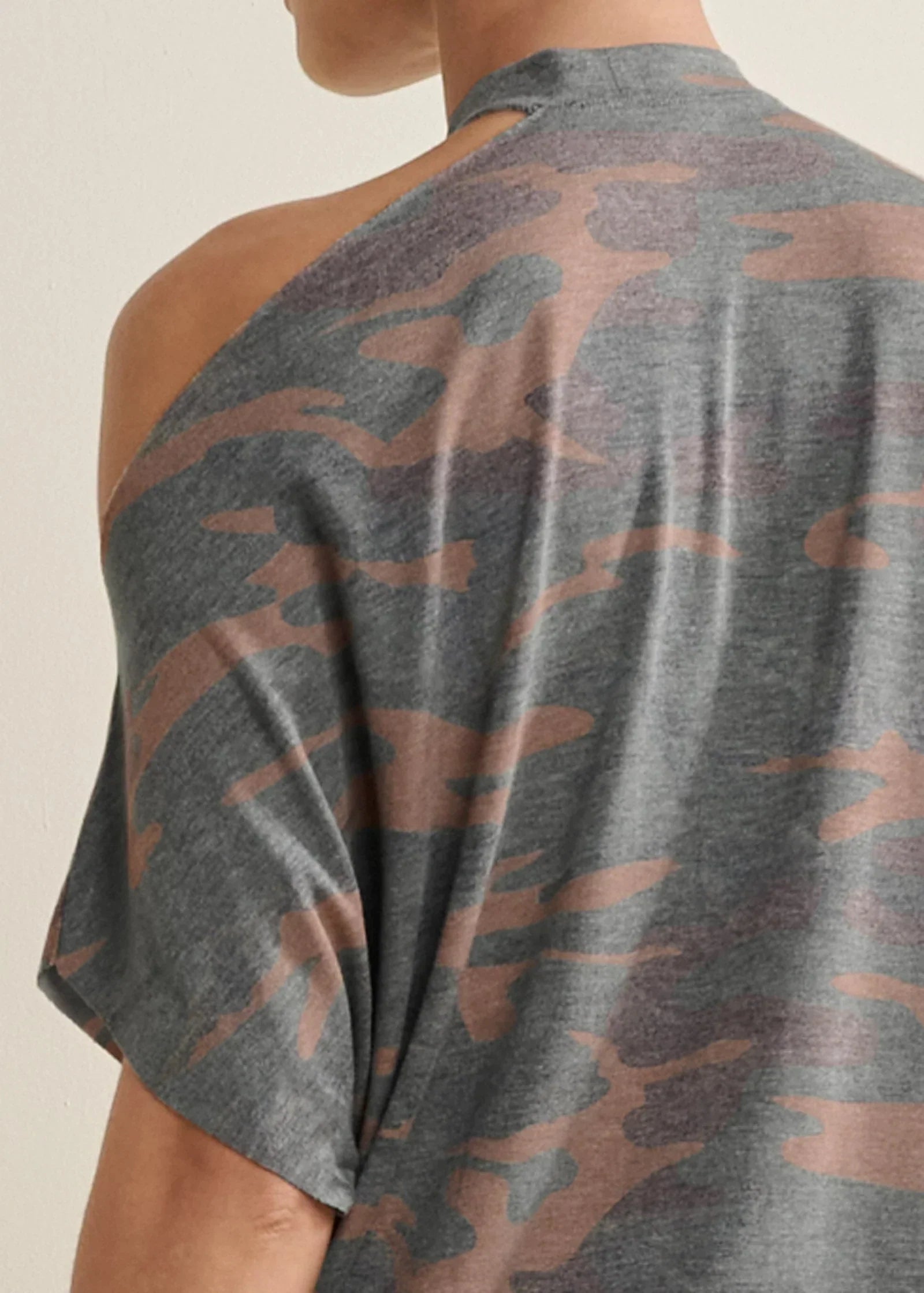Camo Lounge Top Green Multi
