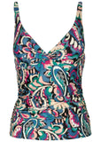 Paros Underwire Tankini Top Fuzzy Paisley