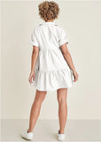 Cotton Poplin Tiered Dress Cloud Dancer