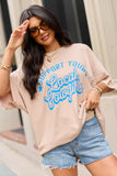 Support Your Local Cowgirls Taupe Oversized Graphic Tee