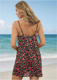 Crinkle Cover Up Dress Very Cherry
