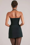 Longline Halterneck Top in Black