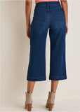Sophia Wide Leg Crop Jeans Dark Wash