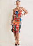 Stretch Charm Midi Dress Tamarini Garden Tile