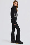 Waterproof High Rise Salopettes with Suspenders in Black