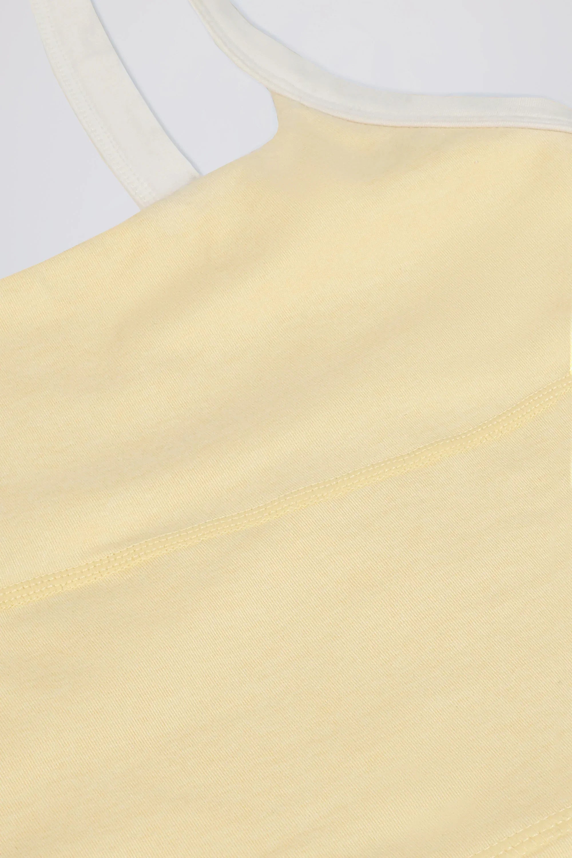 Cropped Tank Top in Lemon Marl