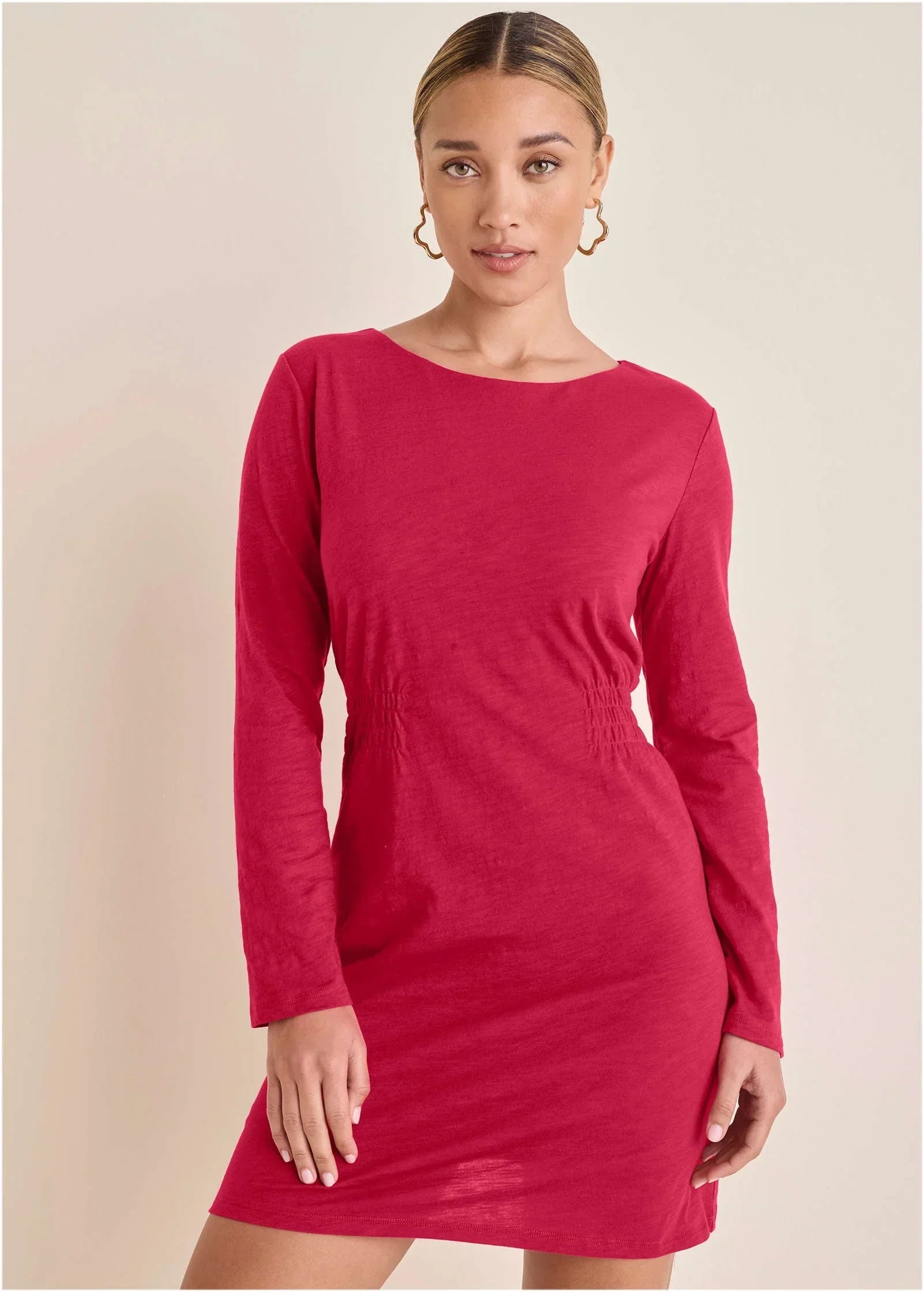 Smock Waist Mini Dress Granita