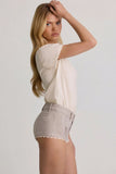 Low Rise Hot Pants in Ecru