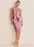 Peplum Ruffle Dress Polignac