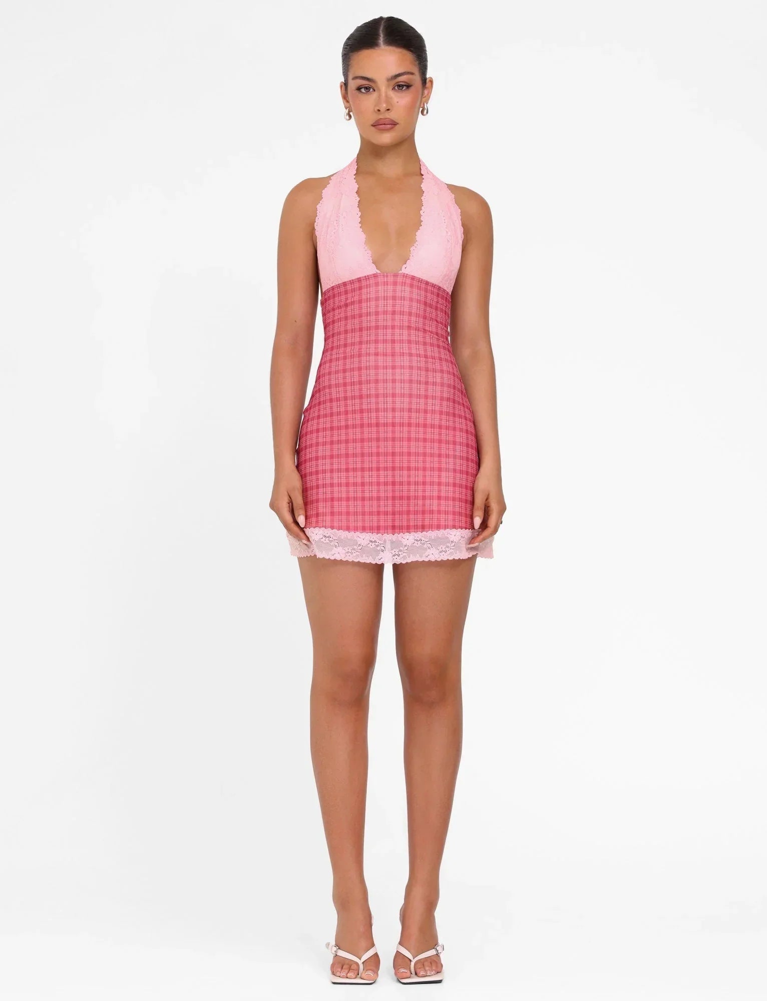 NAVIA DRESS RED RED CHECK